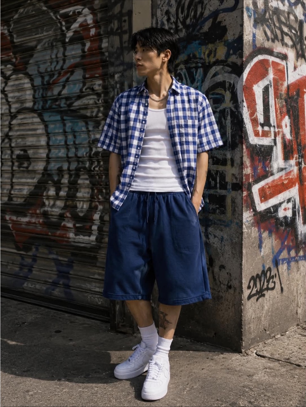 Acne Studios SS18 Alkany Button up Shirt Buttons Plaid Men's Sz 46